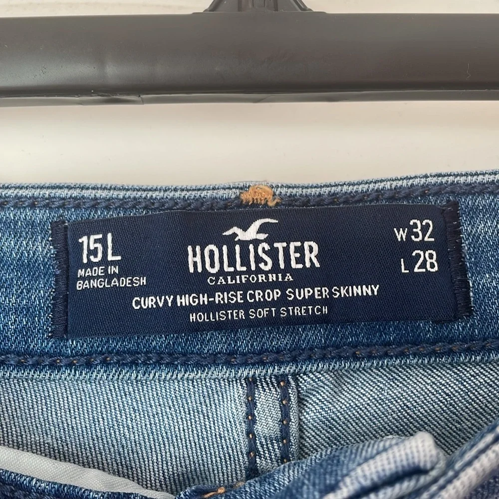 Hollister Curvy High Rise Crop Super Skinny Size 15L - Picture 5 of 11